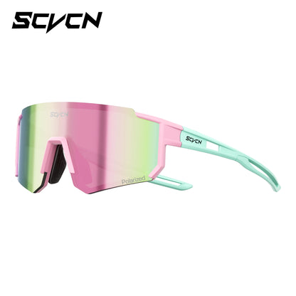 Kids Cycling Sunglasses by SCVCN for Ages 6-14, UV400 TR90 Sports Eyewear with Adjustable Nose Pads and Photochromic or Polarized Options