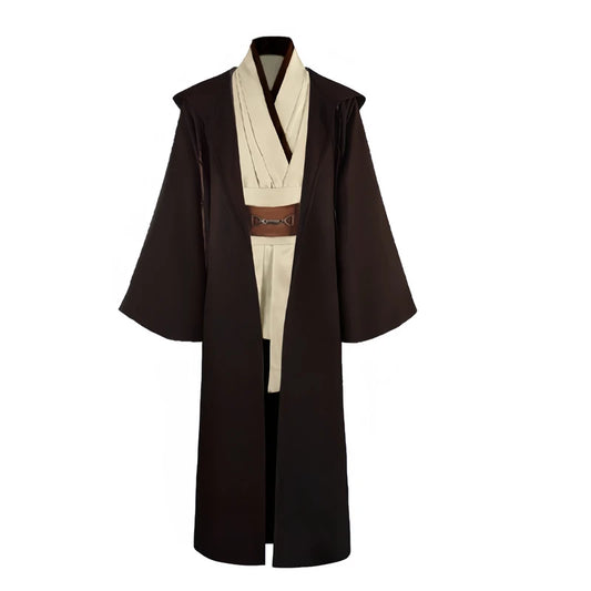 Jedi Knight Costume for Men with Layered Tunic Styling, Hooded Cloak Only or Costume Set Options for Halloween, Carnival and Adult Cosplay