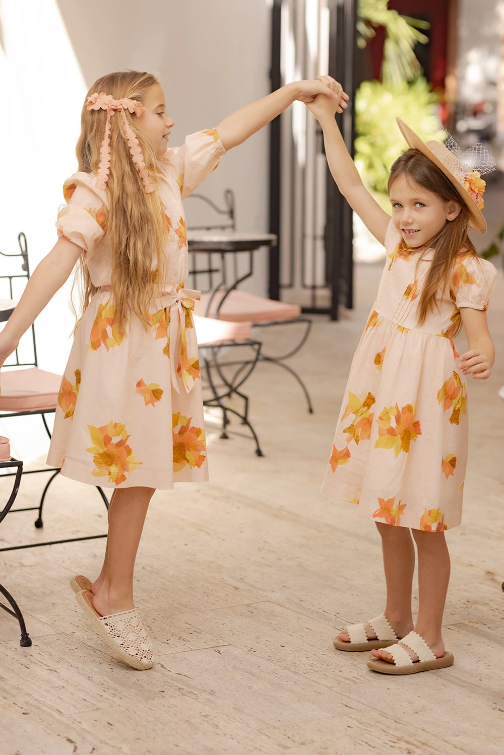 Floral and Ivory Kids Occasion Outfits, Cotton Girls Dress and Set Options with Lyocell Knitwear and Boys Blazer Styles for Sibling Photos