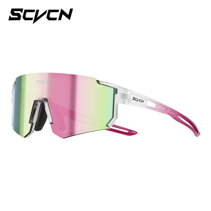 Kids Cycling Sunglasses by SCVCN for Ages 6-14, UV400 TR90 Sports Eyewear with Adjustable Nose Pads and Photochromic or Polarized Options