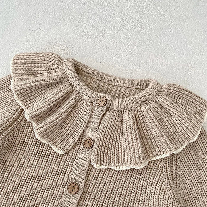 Baby Girl Knit Cardigan Sweaters with Long Sleeves, Korean-Style Infant and Toddler Layering Coats in Multiple Designs, Sizes 3M to 3T