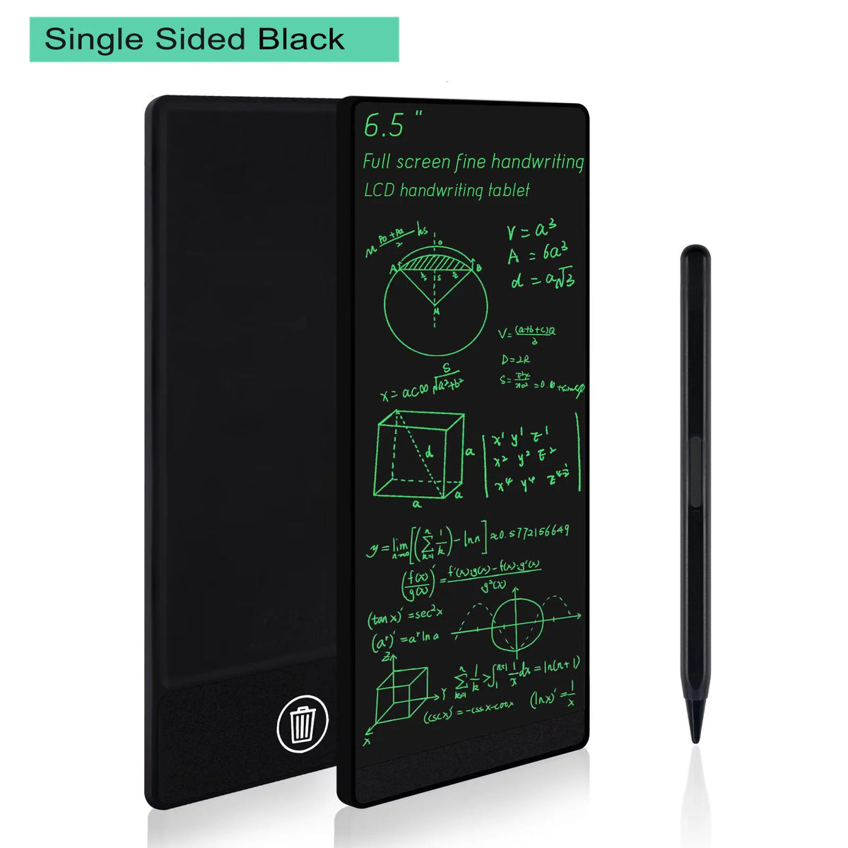 Pocket LCD Writing Pad, 6.5-Inch Full-Screen Fine-Line Tablet with Magnetic Stylus for Meeting Notes, Quick Sketches and Handwriting Practice