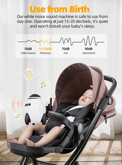Rechargeable Stroller Rocker with White Noise and Bluetooth, Portable Automatic Pram Rocking Accessory with Adjustable Speed and USB-C Charging