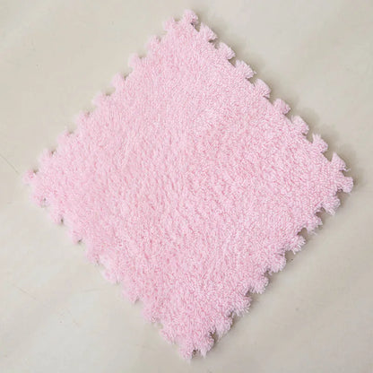 Interlocking Carpet Floor Tiles, Plush 30 cm EVA Foam Puzzle Squares with 1 cm Cushioning for Nursery Corners and Kids Indoor Playrooms