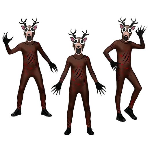 Deer and Owl Cosplay Costume for Kids and Adults, 99 Nights in the Forest Character Outfit for Halloween Parties and Themed Dress-Up