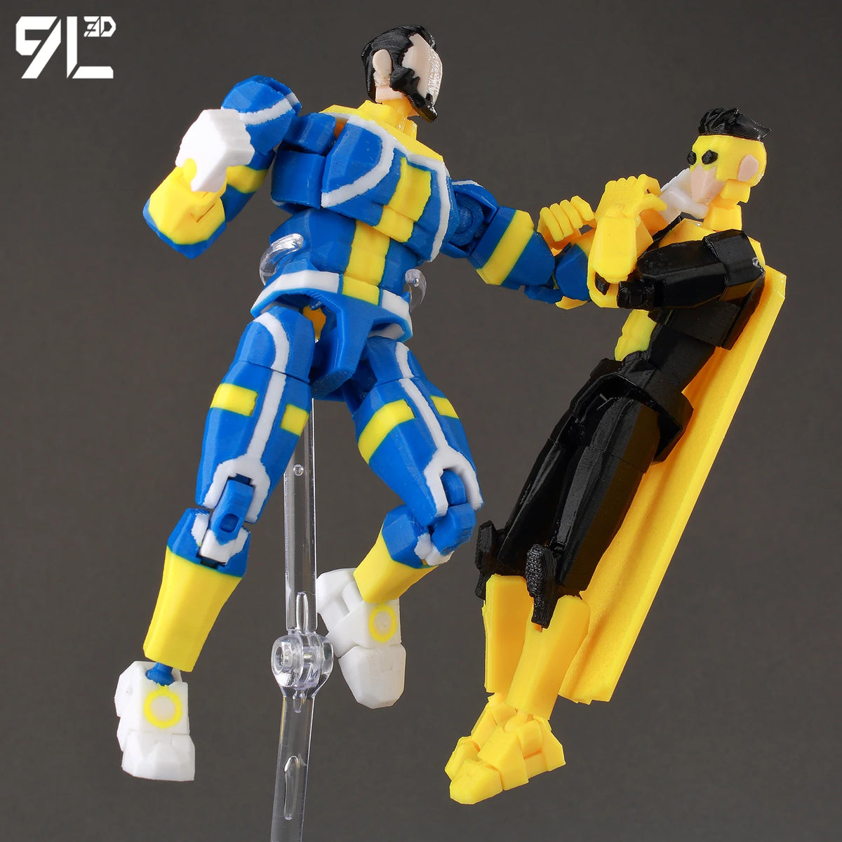 Articulated Superhero Action Figure, 3D Printed PETG Collectible with 30+ Poseable Joints, Interchangeable Parts and Accessories for Display