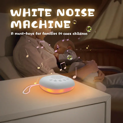 Rechargeable White Noise Machine with LED Breathing Light, 20 Sounds, 30/60/90-Minute Timer and 800mAh Battery for Bedside and Travel