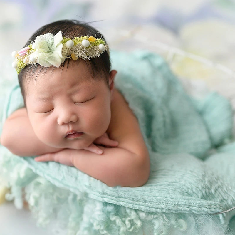 Cotton Gauze Newborn Photography Wrap, Stretchy Baby Portrait Prop in Two Sizes with Color Options for Studio Layers and Keepsake Photo Sessions