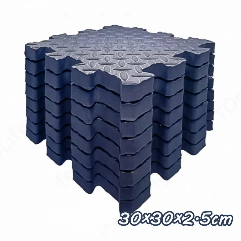 Modular Baby Floor Padding Tiles, 30 cm Interlocking Squares with 2.5 cm Thickness in 1, 4, 6 or 8-Piece Options for Supervised Nursery Play