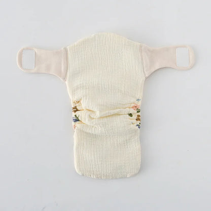 Baby Wrap Cloth Diaper with Adjustable Waist Tabs, Reusable Cotton Nappy in Animal and Rainbow Prints, Single-Piece Infant Changing Essential