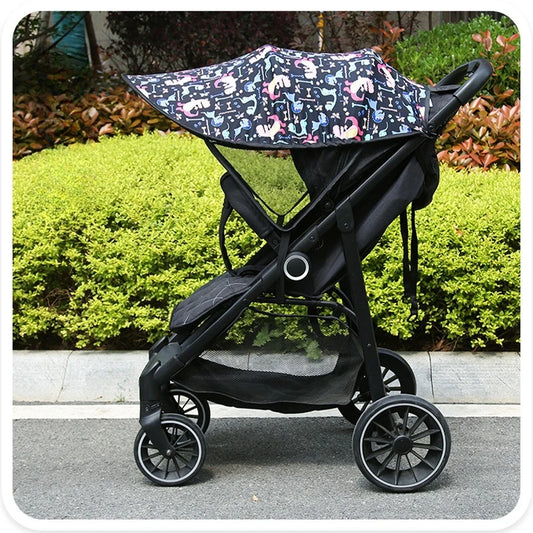 Baby Stroller Shade Extender, Pushchair Sun Awning in Black, Dinosaur, Bear or Star Designs for Extra Canopy Coverage on Outdoor Family Walks