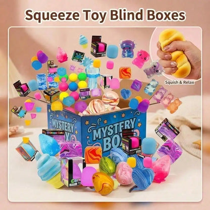Mystery Squishy Fidget Toy, Random 1-Piece Slow-Rising Sensory Squeeze Toy with Surprise Design for Playtime, Desk Breaks and Gift Giving