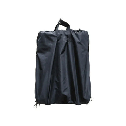 Stroller Gate Check Bag in Black Oxford Cloth with Drawstring Closure and Carry Handles, Foldable Travel Storage Cover for Compact Strollers