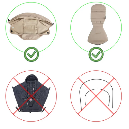 Stroller Canopy and Seat Cushion Kit with Mesh, Replacement Fabric Set Compatible with YOYO and YOYO+ for Everyday Outings, Multiple Colors
