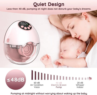 Wearable Electric Breast Pump MY382 with 4 Modes and 12 Levels, 24mm Flange and Fit Adapters, Single or Double Options with Optional Heating and UV Lid