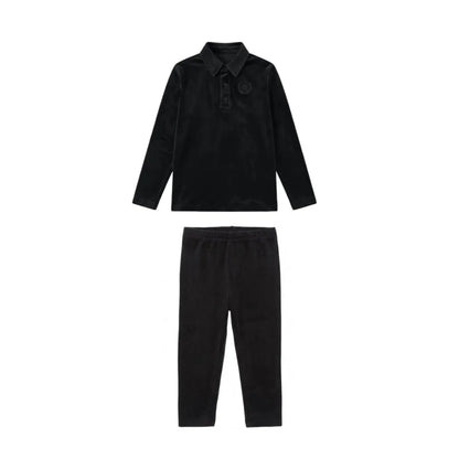 Velour Family Matching Outfits, Girls Jersey and Velour Maxi Dress with Coordinating Boys and Girls Sets and Baby Romper Styles