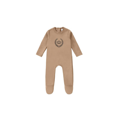 Royal Crown Kids Matching Outfits in Cotton Jersey with Velvet Crown Prints, Long-Sleeve Top and Pants or Dress Styles for Sibling Photos