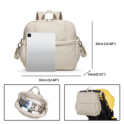 Diaper Backpack with Front Storage Pocket, Soboba Large Capacity Baby Changing Bag with Top Handles for Newborn Essentials and Everyday Parent Outings