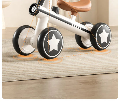Lightweight Toddler Balance Bike for Ages 1–3, Ivory or Orange Kids Riding Toy for Supervised Playtime and First Birthday Gift Ideas