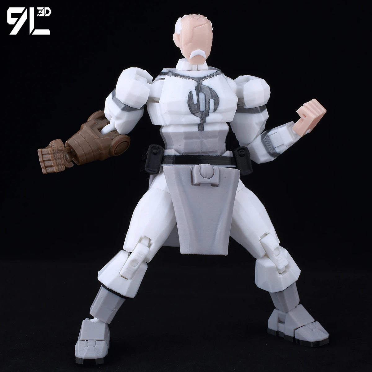 Articulated Superhero Action Figure, 3D Printed PETG Collectible with 30+ Poseable Joints, Interchangeable Parts and Accessories for Display