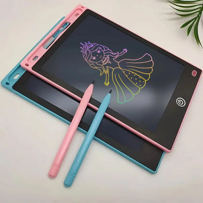 12-Inch LCD Handwriting Pad for Kids, Color Drawing Tablet and Portable Writing Board for Creative Doodles, Letter Practice and Learning Activities