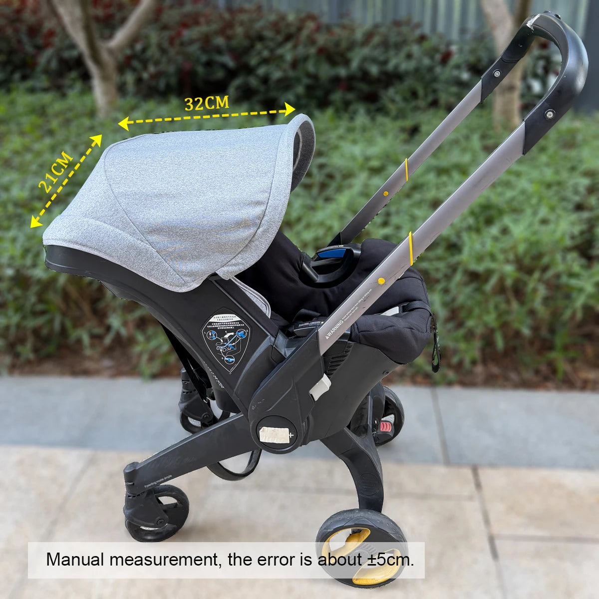 Doona-Compatible Replacement Canopy Fabric and Two Shoulder Pads for Doona+ and Doona i, Six Color Options with Existing Support Rods Required