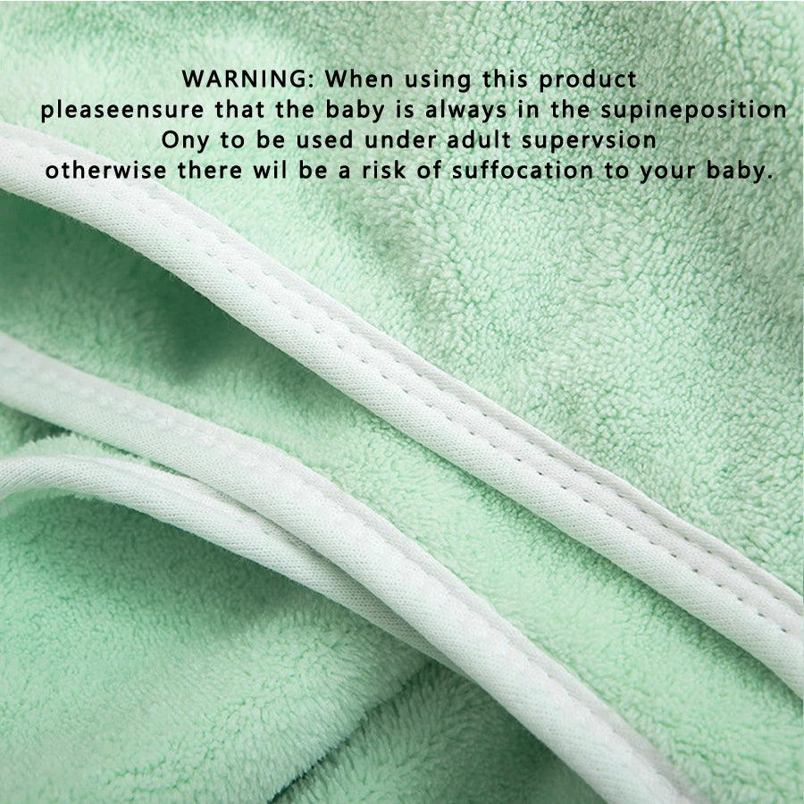 Coral Fleece Baby Bath Towel with Cute Animal Motifs, Soft Thickened Bath Wrap for Supervised Newborn Drying in Four Character Styles