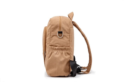 Corduroy Diaper Backpack by Soboba, Large Capacity Baby Changing Bag with Interior Pockets, Front Zip Storage and Side Pockets for Daily Outings