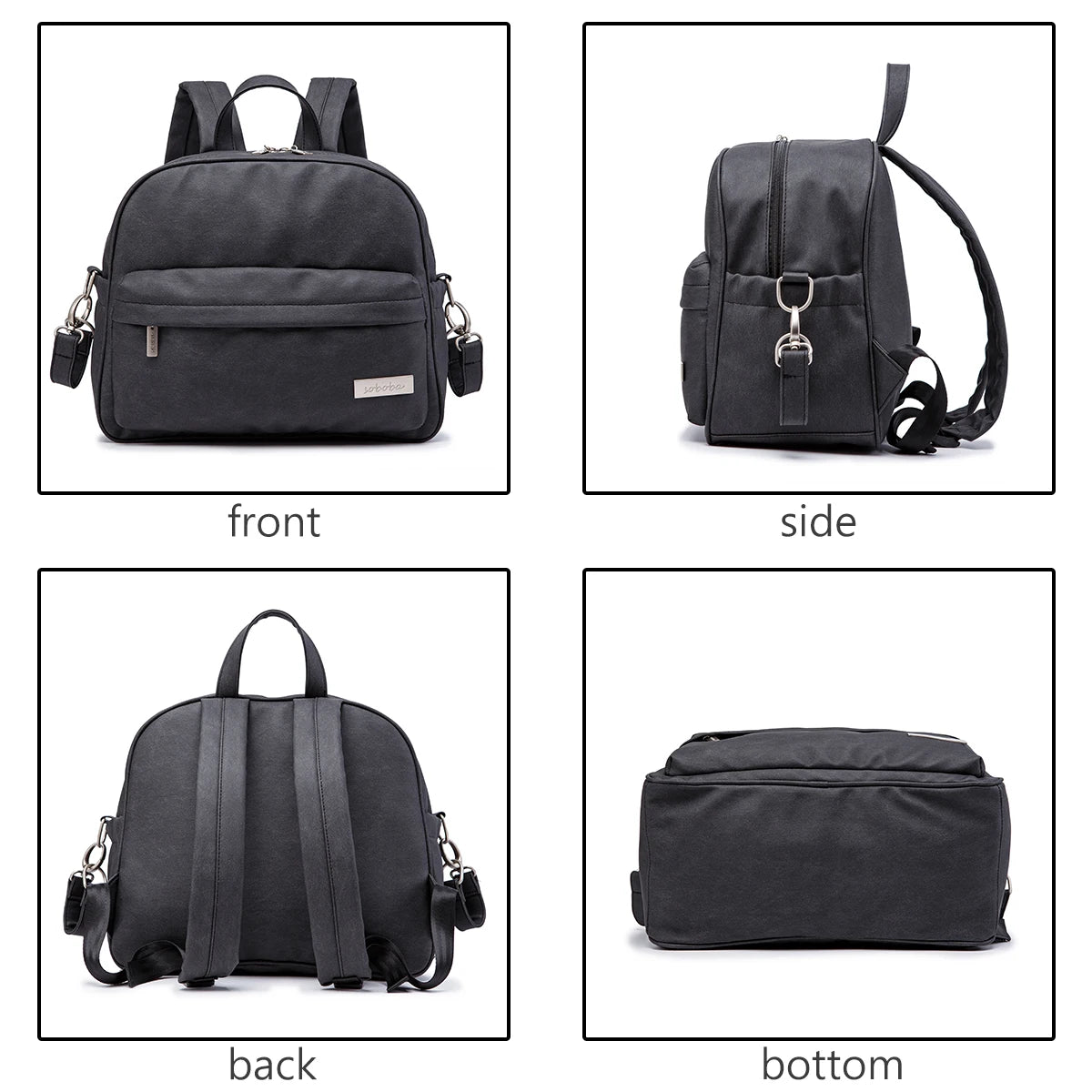 Diaper Backpack for Quick Outings, Lightweight Baby Changing Bag with Front Zip Pocket and Top Handle for Newborn Essentials