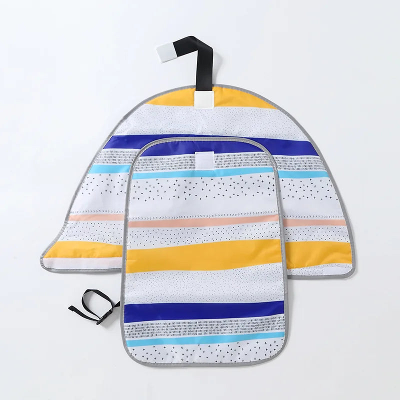 Portable Diaper Changing Mat 64 x 70 cm in Oxford Fabric and Tarpaulin, Waterproof Foldable Baby Change Pad for Diaper Bags and Everyday Outings