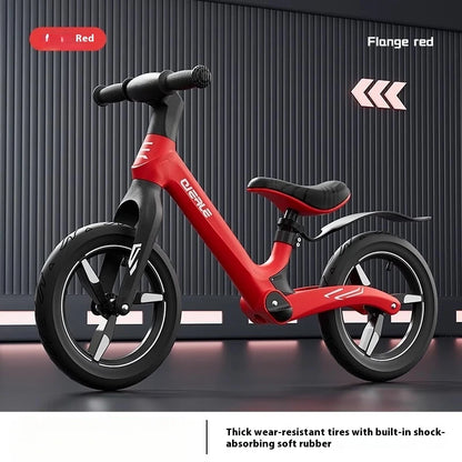 12-Inch Kids Balance Bike Without Pedals, Lightweight Bicycle for Boys and Girls, Black, Pink, Green or Red for Supervised Riding Practice