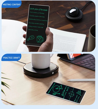 Compact LCD Writing Tablet, 6.5-Inch Fine Handwriting Sketch Pad with Single or Double-Sided Options and Magnetic Stylus for Notes and Drawing