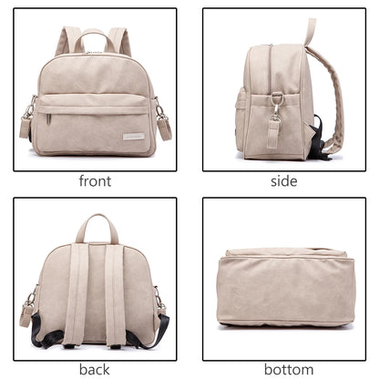 Diaper Backpack for Quick Outings, Lightweight Baby Changing Bag with Front Zip Pocket and Top Handle for Newborn Essentials