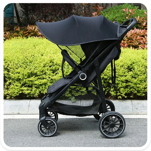 Baby Stroller Shade Extender, Pushchair Sun Awning in Black, Dinosaur, Bear or Star Designs for Extra Canopy Coverage on Outdoor Family Walks