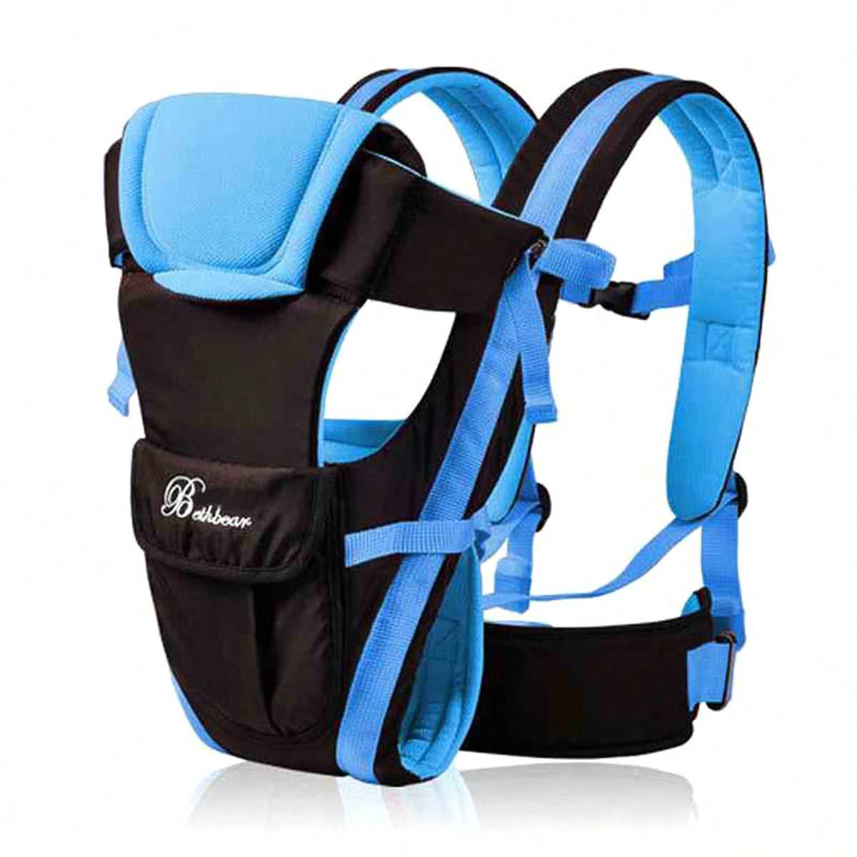 4-in-1 Baby Carrier with Adjustable Shoulder Straps and Buckle Fastenings, Structured Babywearing Carrier in Four Colors for Family Outings