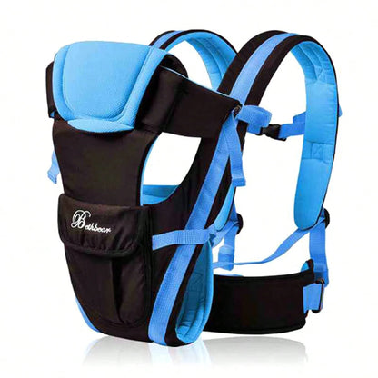 4-in-1 Baby Carrier with Adjustable Shoulder Straps and Buckle Fastenings, Structured Babywearing Carrier in Four Colors for Family Outings