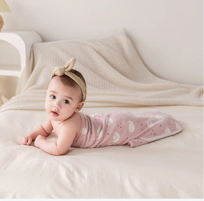 Envelope Baby Swaddle Wrap with Cap, INSULAR Adjustable Cotton Newborn Set in S and M with Animal, Leaf, Rainbow and Star Pattern Options