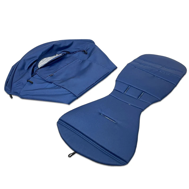 Stroller Canopy Cover and Padded Seat Set Compatible with Babyzen YOYO and YOYO2, 600D Replacement Fabric with Rear Zipper Pocket and Color Options