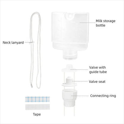 Supplemental Nursing System with Milk Collection Bottle and Feeding Tube, Polypropylene Breastfeeding Aid Kit for Assisted Feeding Routines
