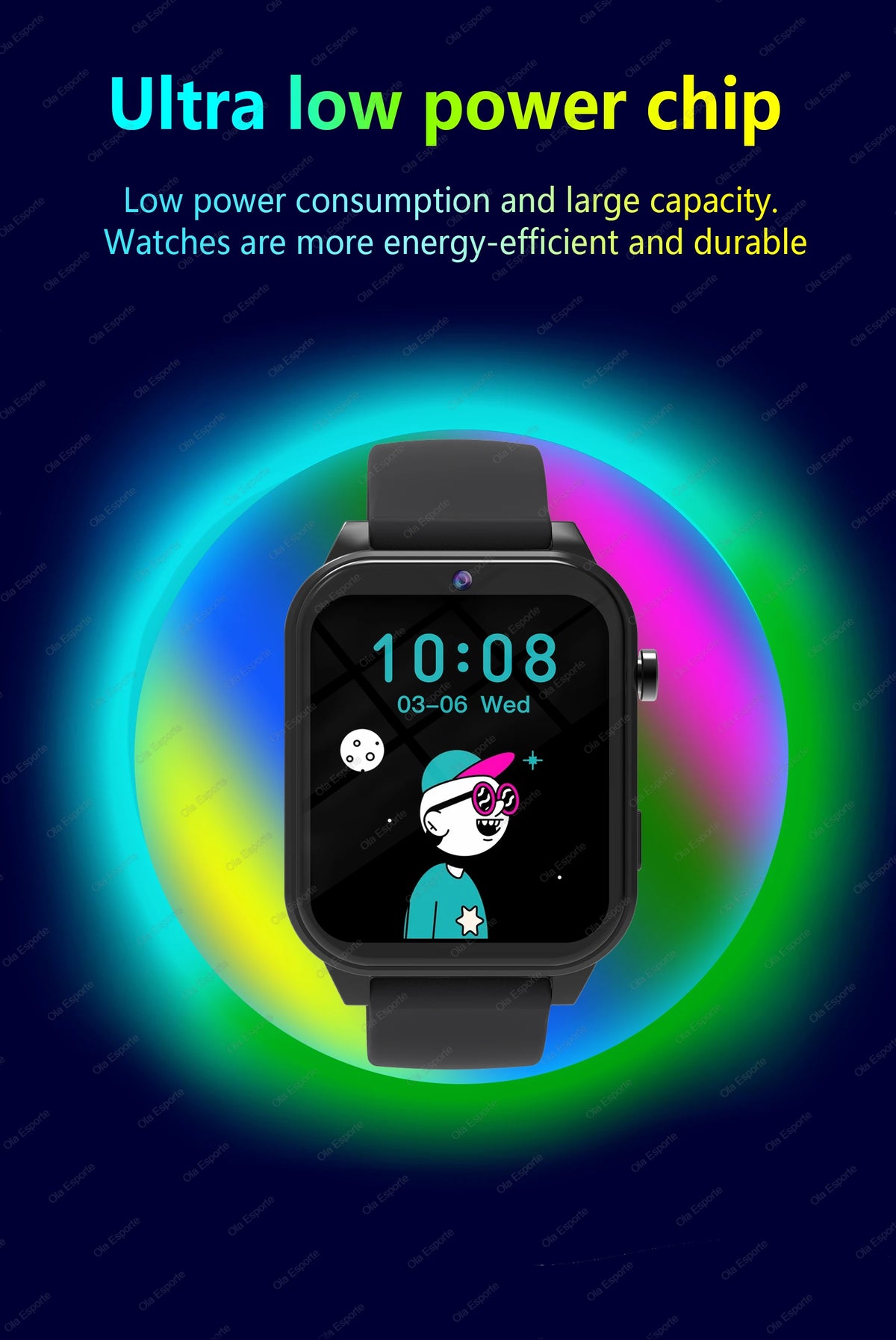 Kids Game Smartwatch HT30 with 18 Games, Camera, 1.83-Inch Screen, Step Counter, Alarm, Calculator and Flashlight in Four Color Choices