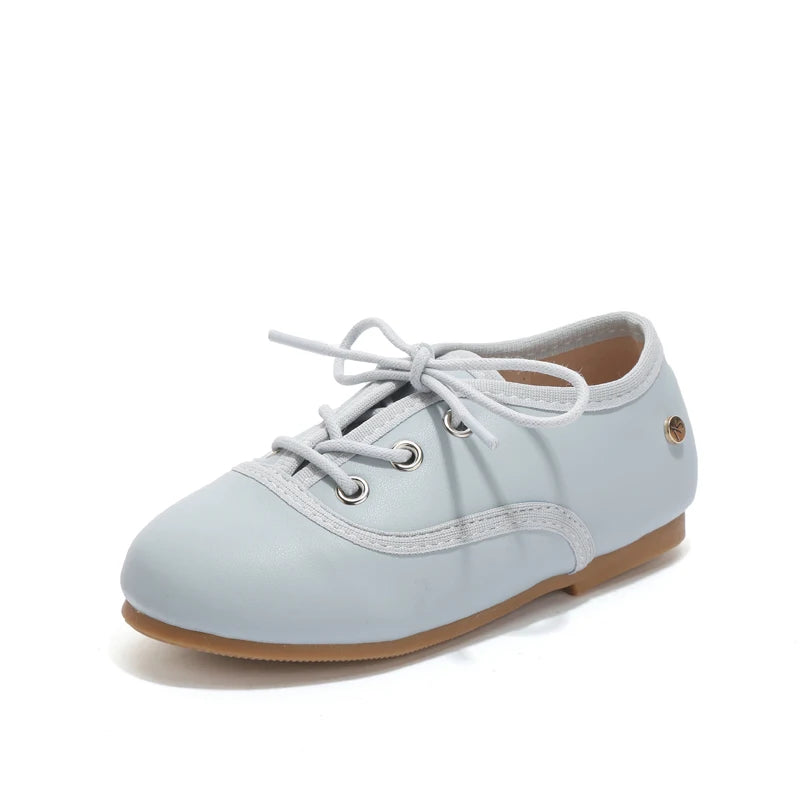 Pastel Kids Dress Shoes for Boys and Girls, Mary Jane Flats, Lace-Up Oxfords and Slip-On Styles for Weddings, Birthday Parties and Family Photos