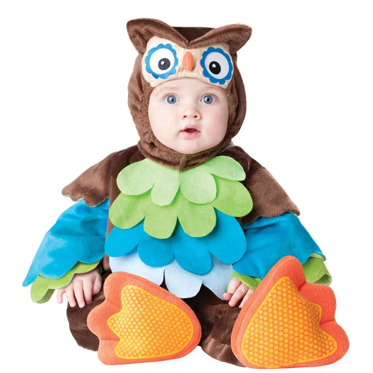 Infant Animal Dress Up Rompers with Hooded Lion, Owl and More Character Styles, Baby and Toddler Costume Outfits for Halloween and Holiday Photos