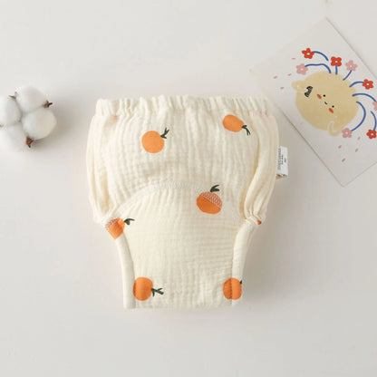 Printed Cotton Potty Training Pants, Single Reusable Learning Underwear with Pull-On Waist for Babies and Toddlers in Sizes 80–110