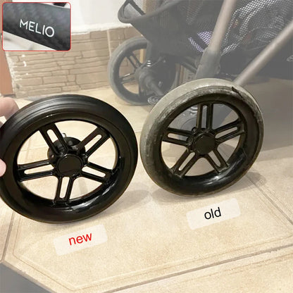 Melio Stroller Replacement Wheel, 17 cm Front or Rear Wheel for Cybex Melio 2/3/Carbon/Pro Series, Single Wheel Accessory for Melio Only