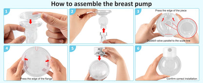 Hands-Free Electric Breast Pump, BornBL S12 Single or Double Portable Milk Expression Design with 24 mm or 27 mm Options for Nursing Moms