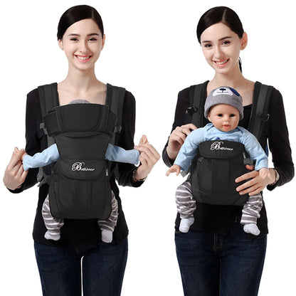 4-in-1 Baby Carrier with Adjustable Shoulder Straps and Buckle Fastenings, Structured Babywearing Carrier in Four Colors for Family Outings