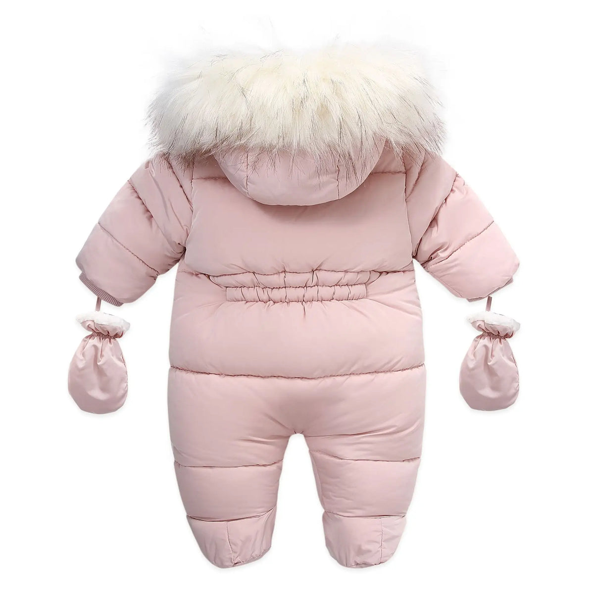 Infant Winter Snowsuit with Hood, Double Front Zippers and Quilted Design, Fleece-Lined Baby One-Piece for Boys and Girls, 3-24 Months