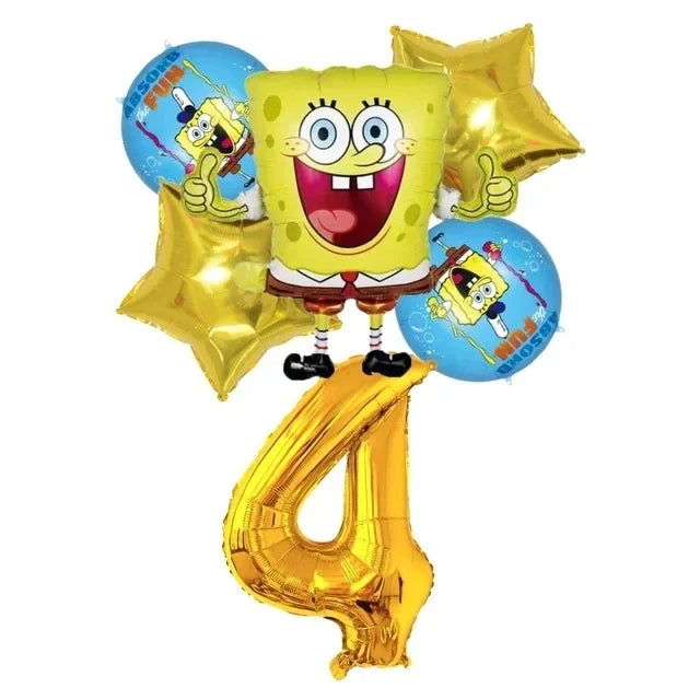 SpongeBob Birthday Party Supplies with Patrick Star, Disposable Plates, Cups, Balloons and Decoration Options for Kids Celebrations