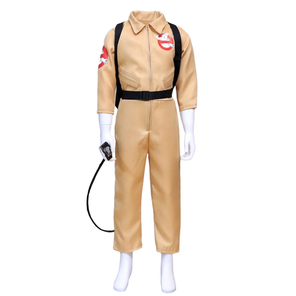 Kids Ghostbusters Inspired Costume with Clothing Style and Backpack Options for Halloween, Carnival, Movie-Themed Parties and Cosplay