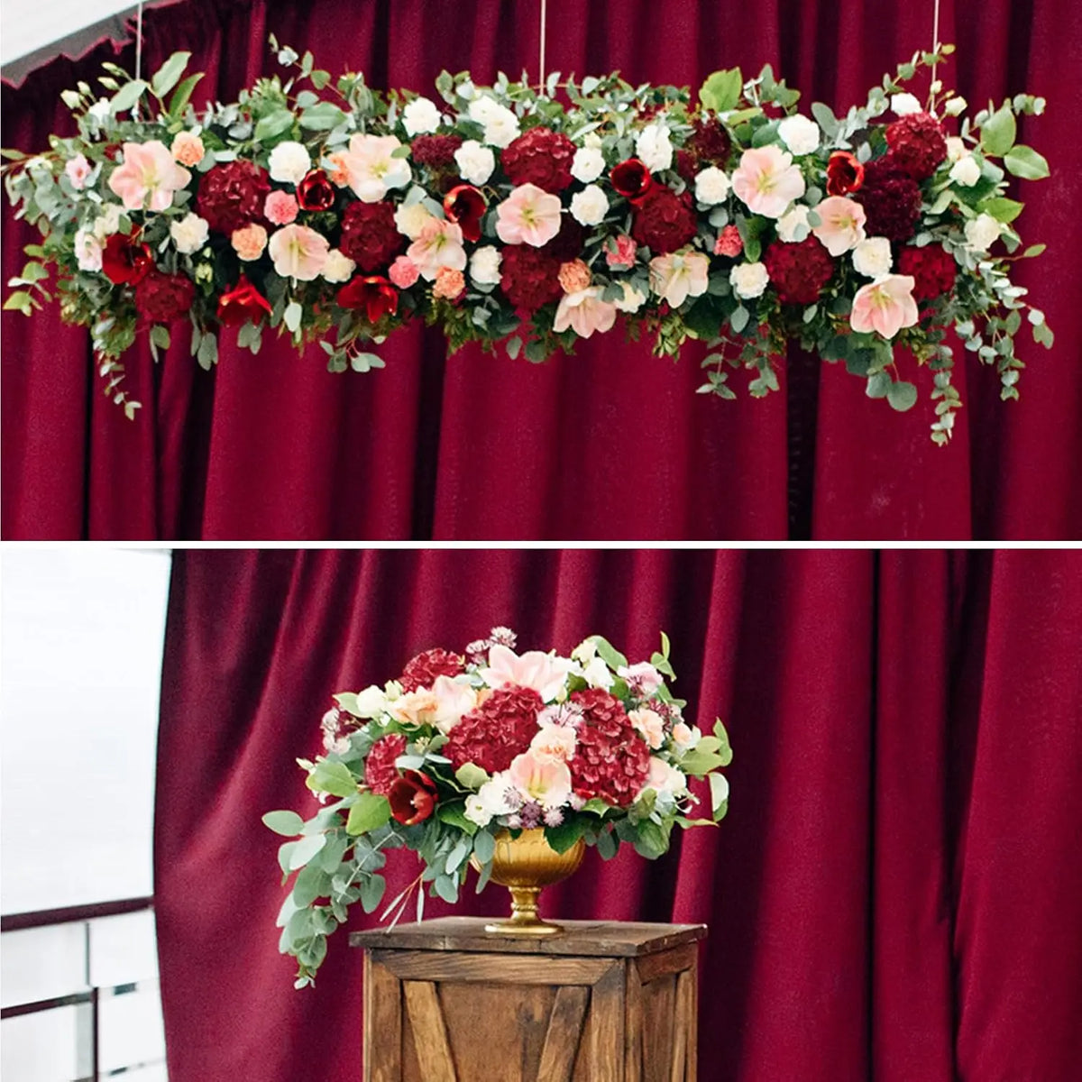 Silk Hydrangea Flower Heads, 25-Piece Artificial Flowers with Flexible Stems for DIY Wedding Centerpieces, Baby Shower and Home Party Decor